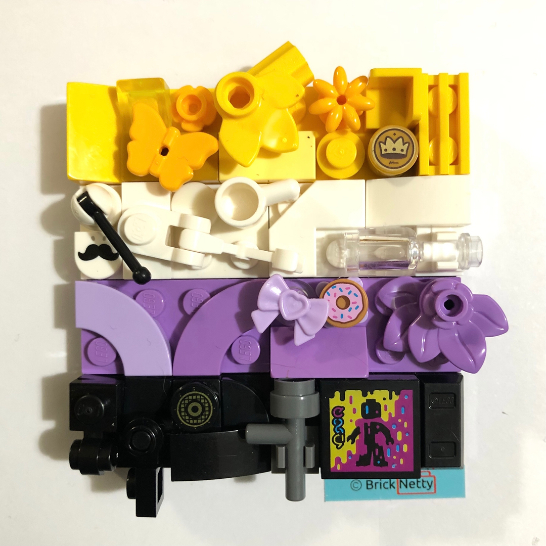 BrickNetty's tweet photo. Netty has been working on some fresh mini pride collages for this weekend’s Pride Makers Market at @bridgedarebin

All of these latest collages feature butterflies, as a symbol of the transformations trans &amp; gender diverse people go through.

 #LegoArtist #LGBT #LGBTIQA #LGBTIQ https://t.co/93mvMwAG2n