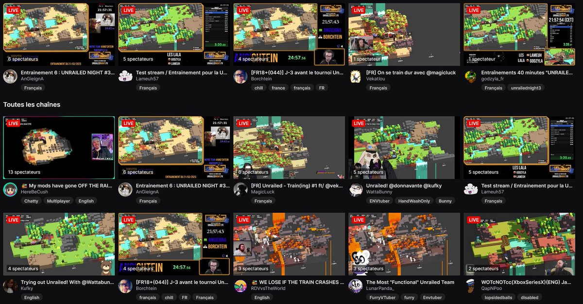 UnrailedNight's tweet photo. Quand 1 stream sur 2 s'entraine pour la UNRAILED NIGHT 🙃
Pour retrouver les équipes participantes ça se passe ici : https://t.co/m0SyCO8eSV
#UN3 https://t.co/zIlkAHeosm