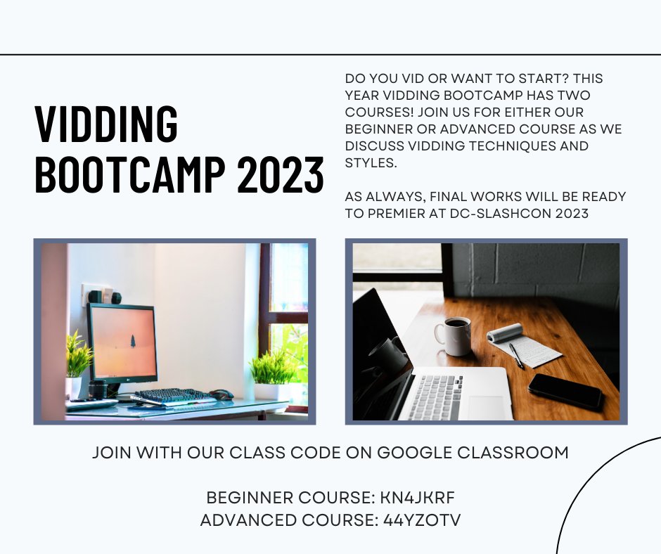 aaronantium's tweet photo. Vidding Bootcamp 2023 has been confirmed and scheduled! There are two courses, with live zoom sessions being held on Fridays and Sundays starting in May and lasting until July. https://t.co/7G09th4gdZ