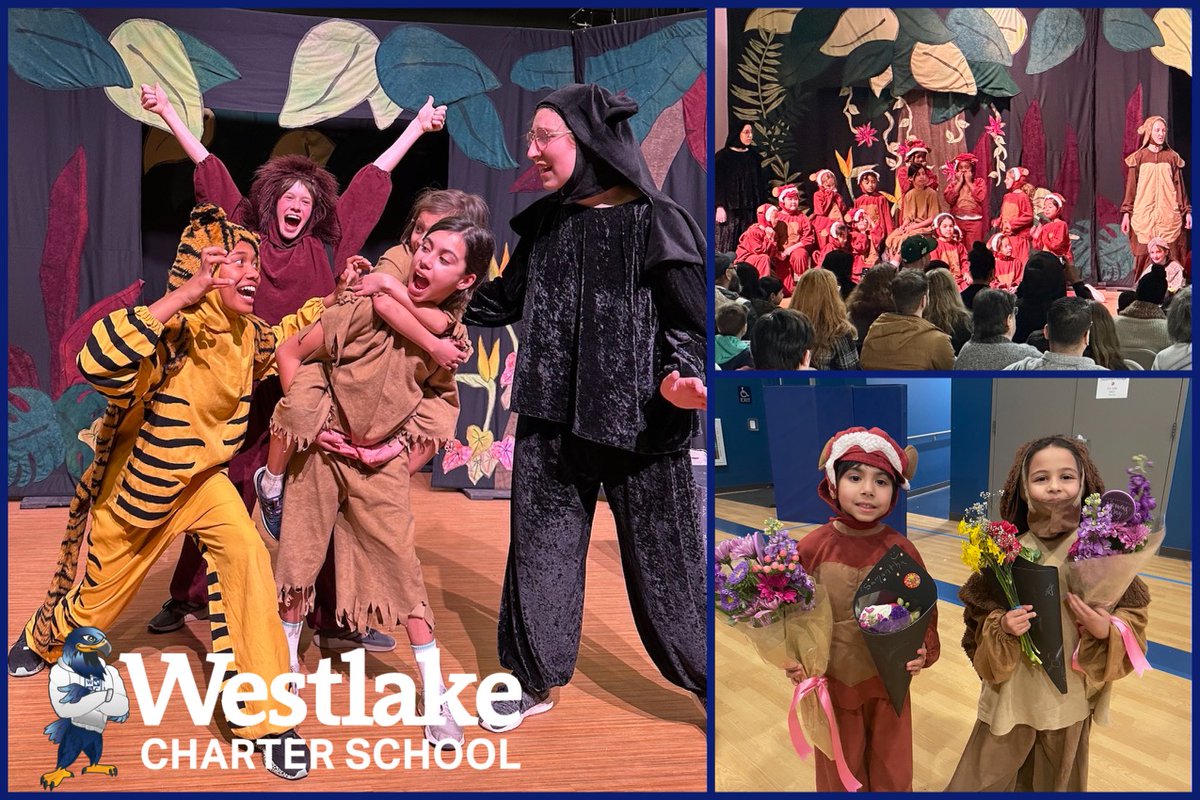 westlakecharter's tweet image. Congratulations to our more than 60 Explorer students who put on a full-scale musical production of The Jungle Book with Missoula Children’s Theater! Thank you to WAVE for sponsoring this after school enrichment opportunity.  #WestlakeCharter #mctinc #WCSJoyfulLearning