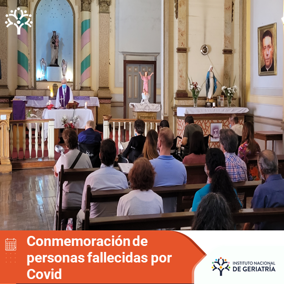 Hoy es el Día Nacional de Conmemoración de las personas fallecidas producto de la pandemia de Covid-19 y en <a href="/ingerchile/">Instituto Nacional de Geriatría</a> celebramos una misa de acción de gracias junto a pacientes hospitalizados, Damas de Amarillo, familiares y funcionarias/os.
