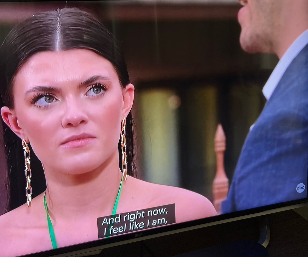 BarnardMarli's tweet photo. I don’t know ya’ll. Gabi’s starting to scare me a lil. 😳😅 #thebachelor #bachelornation #fantasysuites #TheBachelorABC https://t.co/VcSAItV5Gi