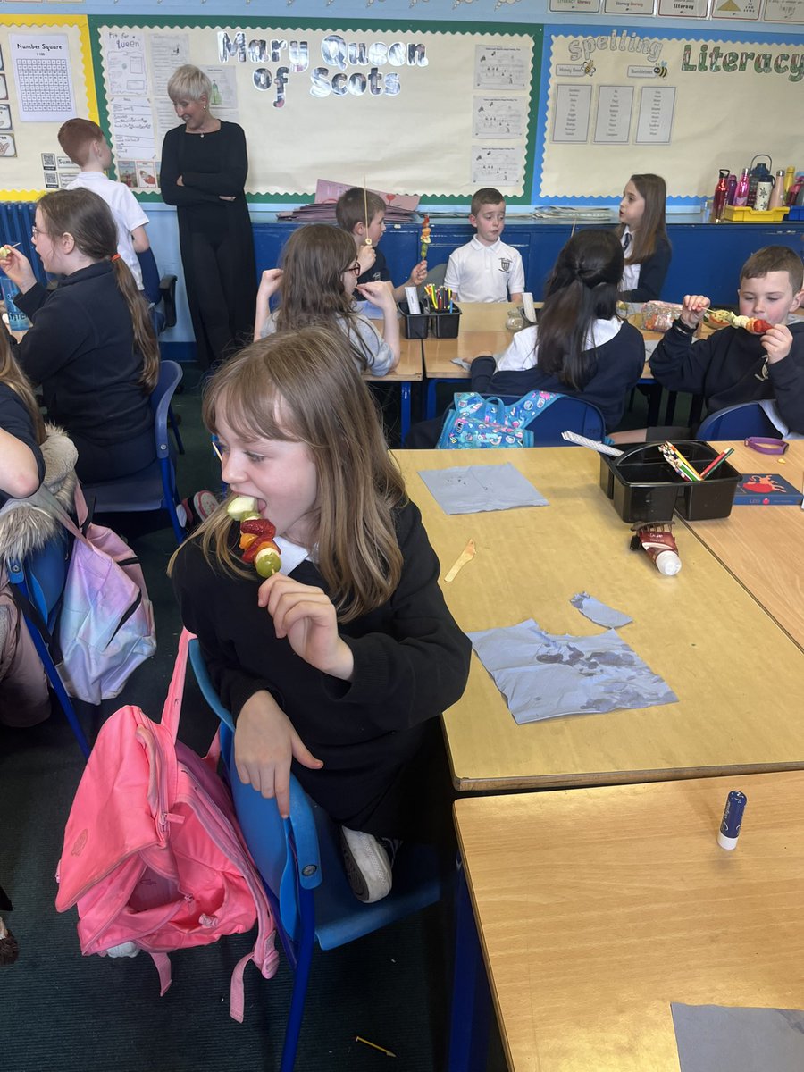 CuthbertsonLVPS's tweet image. Enjoying our delicious snacks! 😊