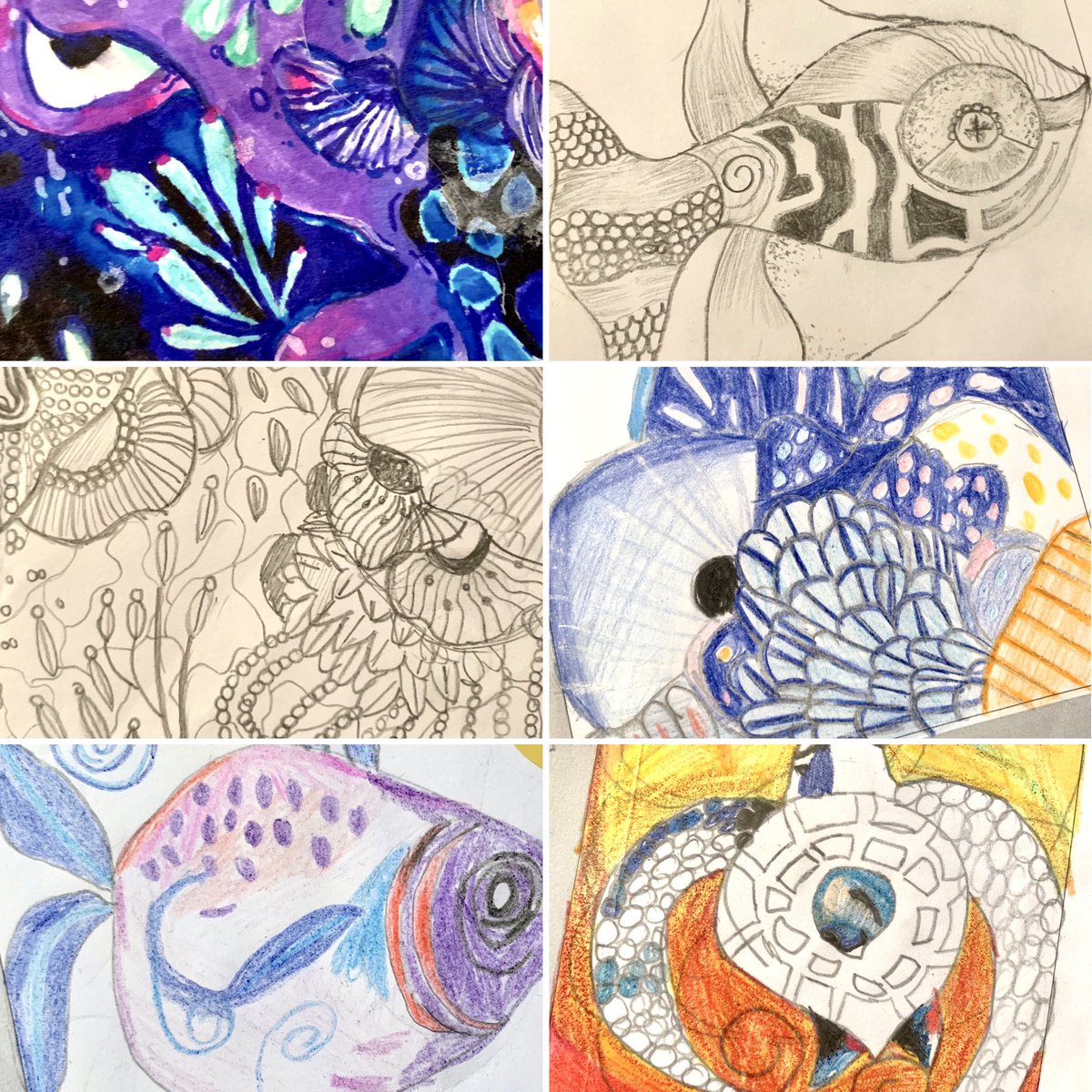 Well done to Year 8 for some fantastic self-study artist analysis and transcription work for our theme ‘Under the sea’ #excellence #inspiration #respect #mixedmedia #artistanalysis #artisttranscription @yellenajames @HowdenSchool