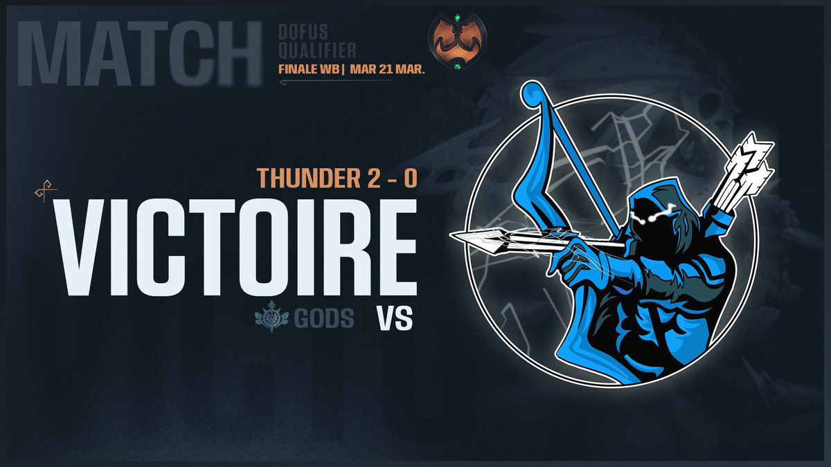 Personne n'aura réussi à arrêter Thunder durant ce Qualifier 👑

<a href="/OsyShark/">Shark-Low</a> <a href="/Tchikita619/">Tchi-kita Dofus</a> Mehdimoitout <a href="/EchoDefuse/">Defuse</a> remportent le premier tournoi de 2023 !

On les retrouvera dès dimanche 2 avril en Gold 👊