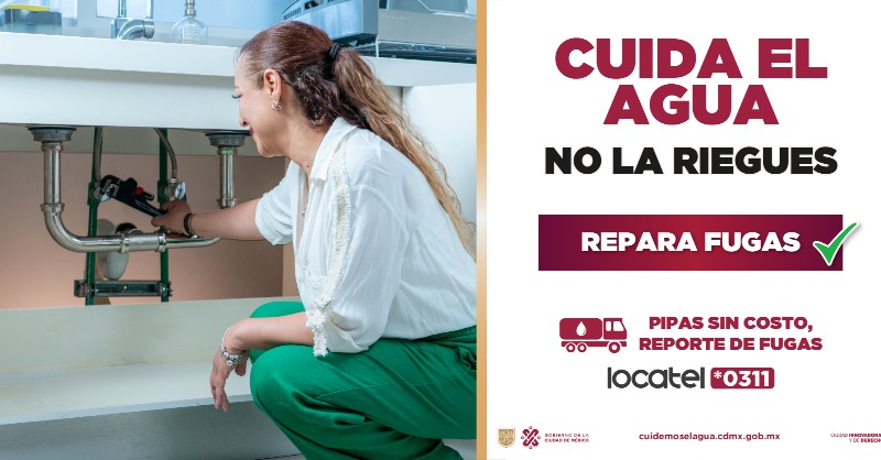GobCDMX's tweet photo. Si percibes cambios en tu medidor o las facturas son demasiado altas, probablemente exista una fuga de agua en tu vivienda. 🏠💧

Repórtala al 📲 *0311 de @Locatel. https://t.co/tp74XKrS4J