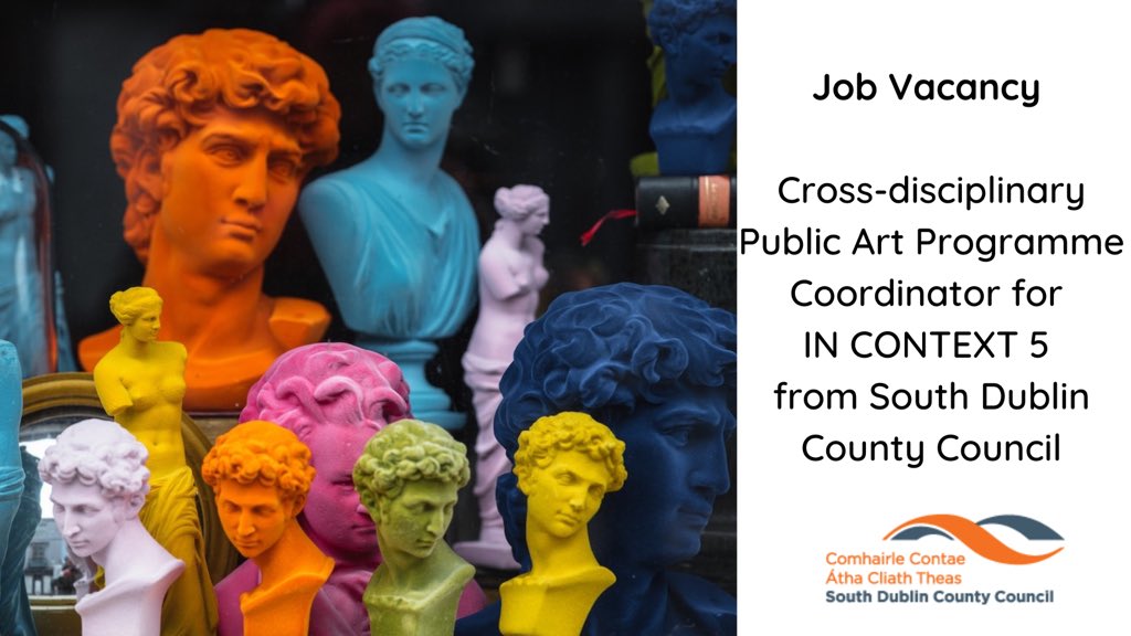 Apply Now! 

We are seeking to recruit a Public Art Programme Coordinator

Closing date for applications: Thursday 6th April

Details: visualartists.ie/advert/job-vac… 
#Recruitment #Opportunity #artsireland #artists #publicart #Art