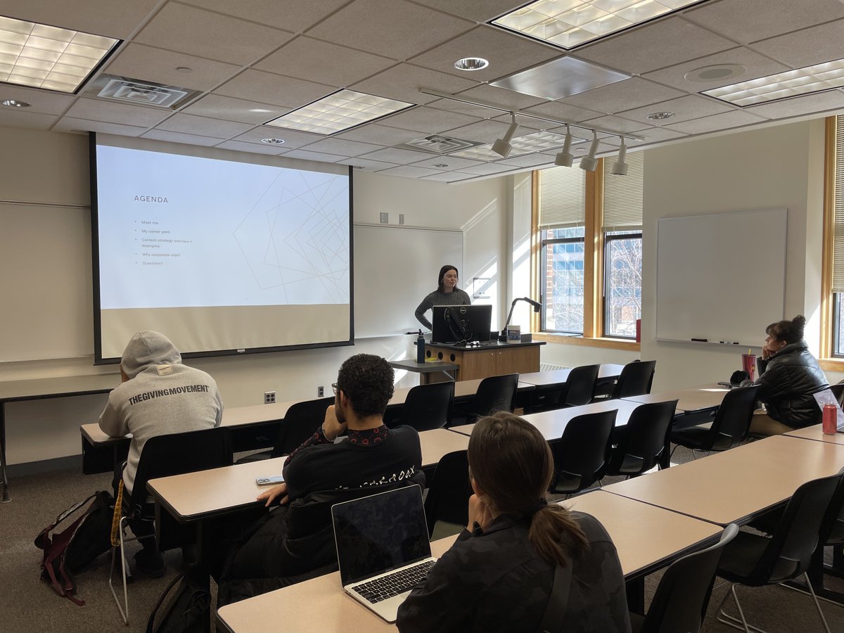 Shouting out to HSJMC's alumna <a href="/a_fruen/">Allison Batzli</a> for a wonderful guest lecture in my Campaigns class on content marketing strategies and her professional experience <a href="/ameriprise/">Ameriprise Financial</a>. Thank you, Allison!!