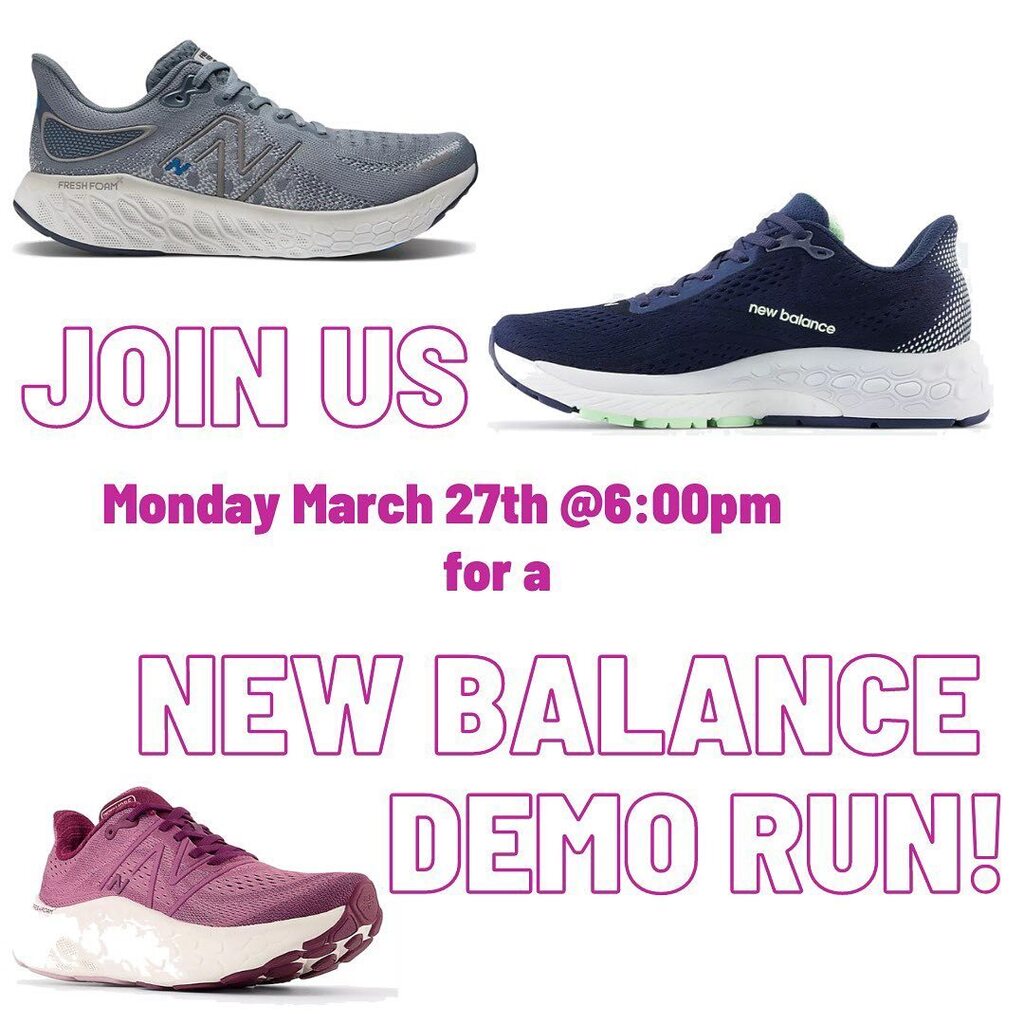 Run with us next Monday and demo the New Balance 880, 1080, and More!  
👟👟👟👟👟👟👟👟👟👟👟👟
See you there!