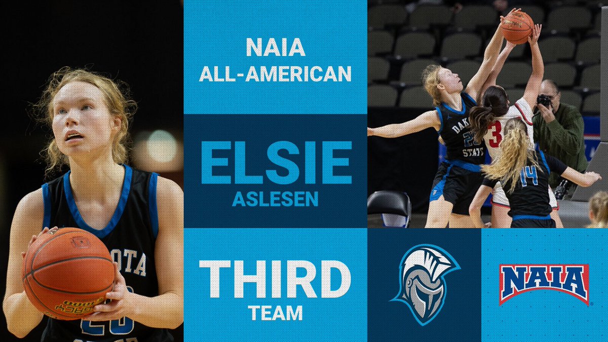 dakotastate_wbb's tweet photo. 👏Congratulations to Elsie Aslesen on being named NAIA All-American Third Team!!!👏

#TrojansWBB #FastFreeFun #ItTakesHEART https://t.co/PWhwsRPLKh