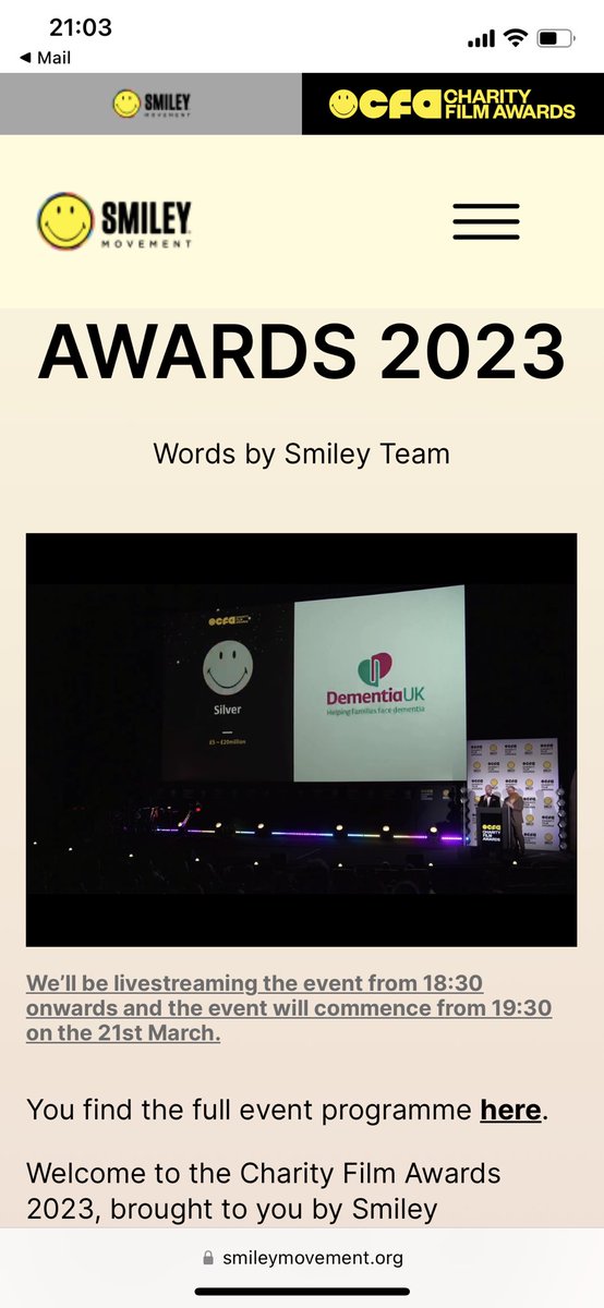 So proud of <a href="/clairemsandham/">Claire Sandham</a> @AbbyJane2016 for winning silver for the amazing “I live with dementia” film #cfa23 <a href="/DementiaUK/">Dementia UK</a>
