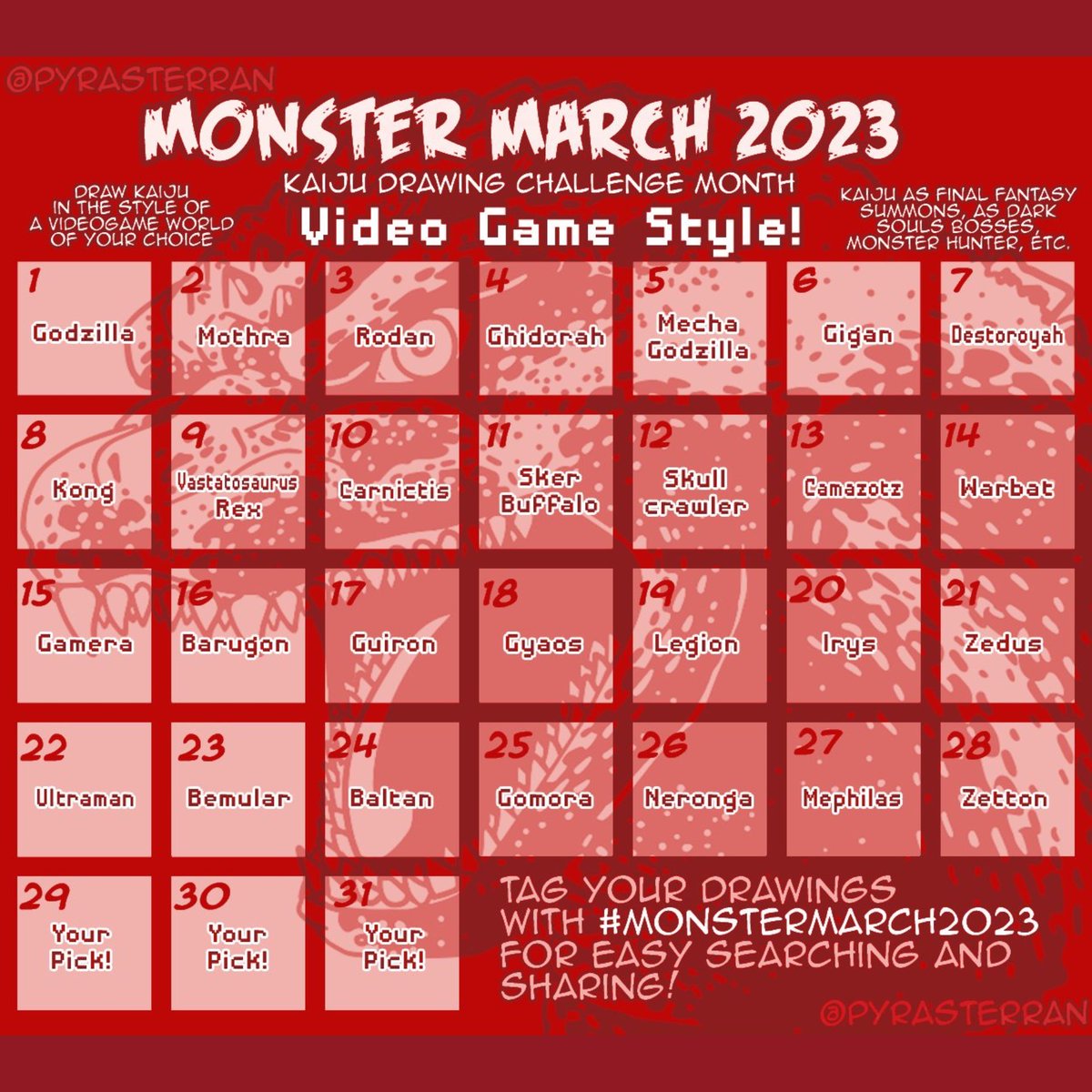 Creator01X's tweet photo. Monster March 2023
Day 20: Zedus
Style: Paper Mario
Prompt list by @PyrasTerran
—————
Gwahh! Whatever that guy’s been eatin’, I want a Piece of That! If it can turn a Yoshi into That, I want it!
#monstermarch2023 #godzilla #gamera #zedus #papermario https://t.co/40zTBnGZ6M