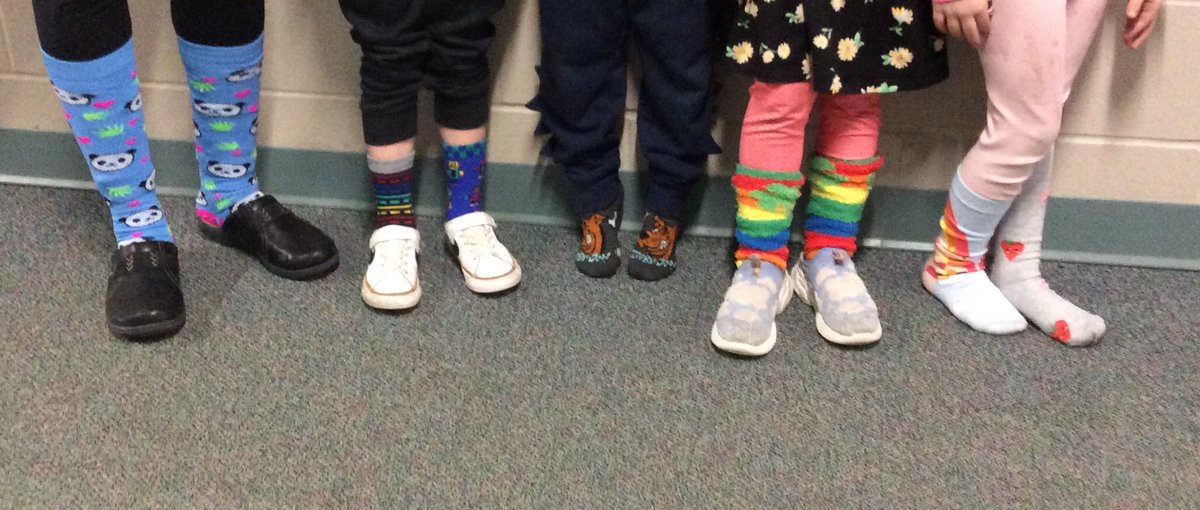 We were sporting some crazy socks today for World Down Syndrome Day.