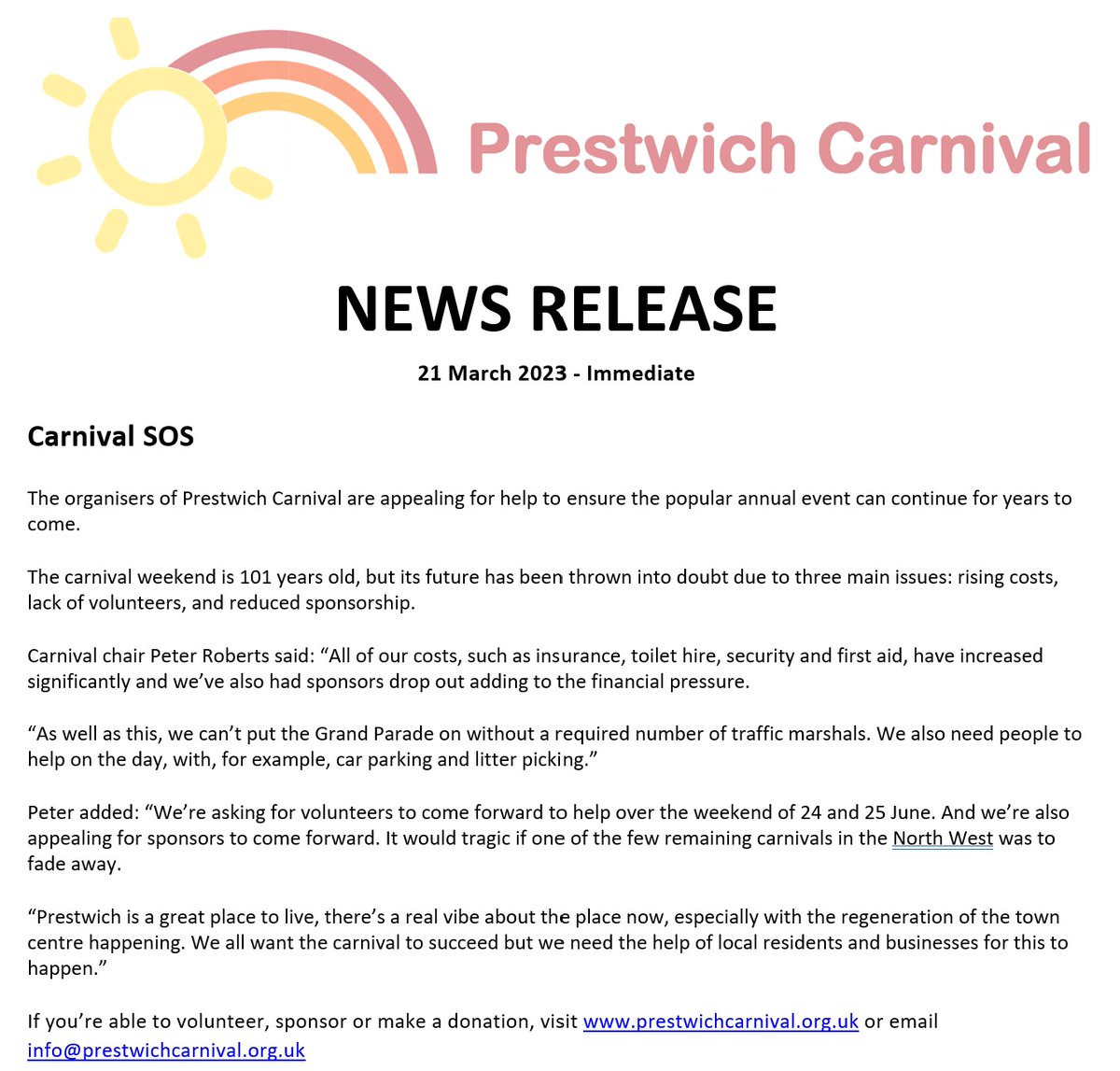 Prestwich Carnival 2026 tweet media