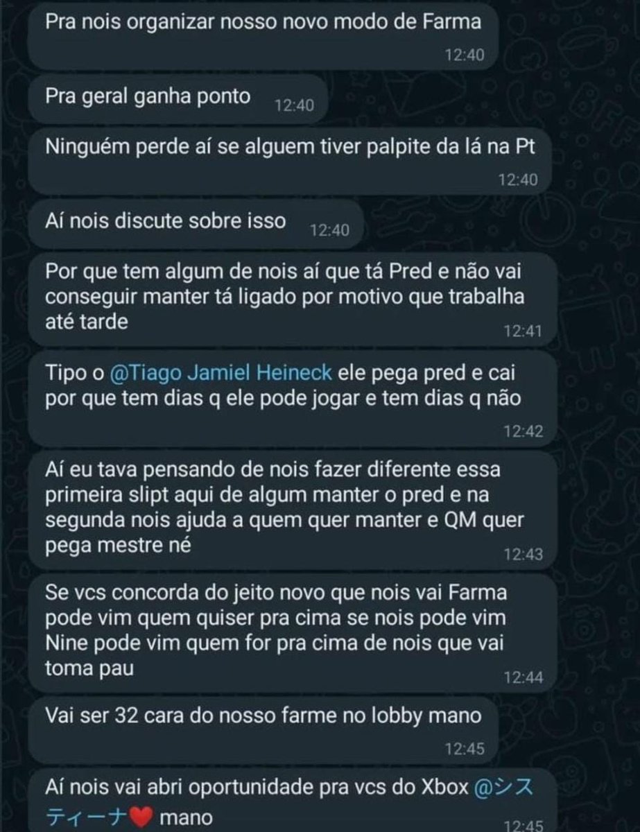XITADOSNOAPEX's tweet photo. Vazaram a conversa do FARM no lobby S.A! Leaked FARM conversation in the S.A lobby!
@JapaShelby @fuinhafps @pOkizGames @apexzlegends https://t.co/G5lhEAn4jt