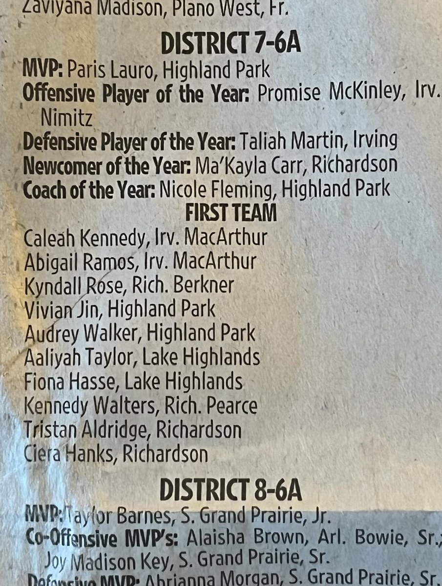 I am honored to be chosen for First Team All-District despite an injury that caused me to miss half of the district games, and I appreciate being recognized alongside these amazing ladies.❤️ @TXElite2024 <a href="/JJPGirlsBball/">JJP Lady Mustangs</a>  <a href="/CoachTish101/">LaTisha Hearne</a> <a href="/coachb_tx/">Coach B</a> @JJPEnvBioFBball