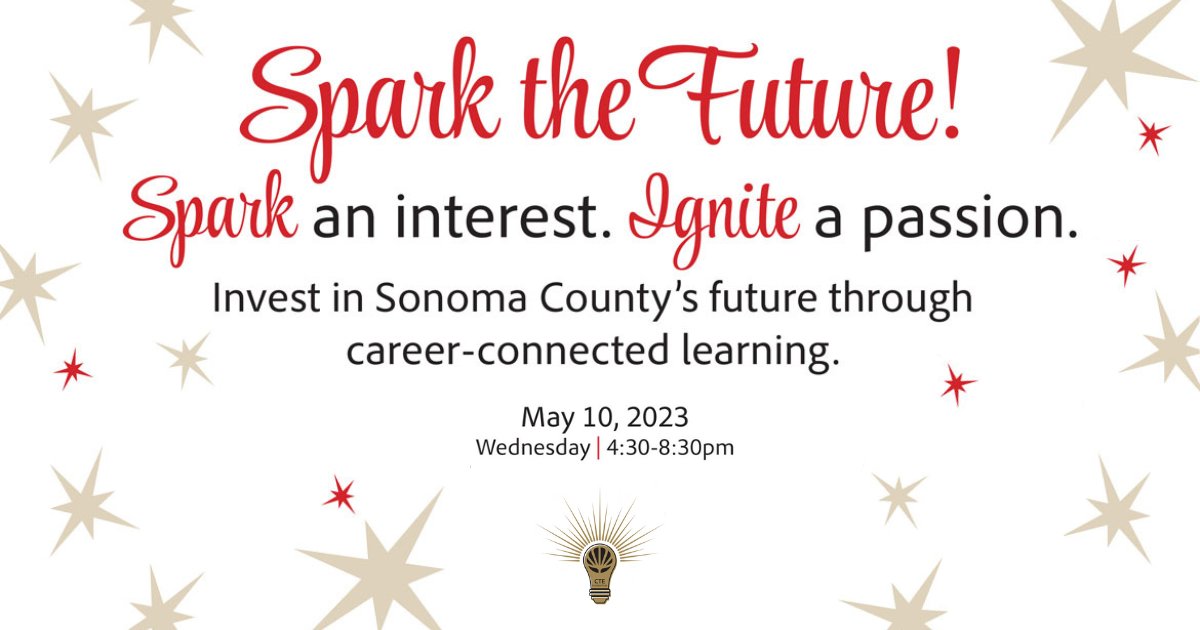 Our annual fundraiser is back! Together we'll celebrate all the ways your support for hands-on, real-world learning is having an impact on Sonoma County students. Get your tickets for Spark the Future today: ctesonomacounty.org/spark2023