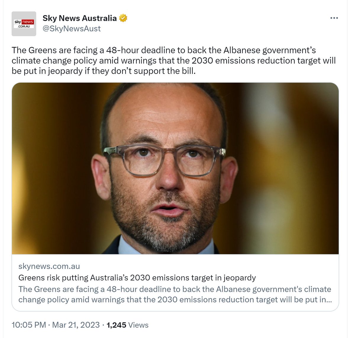 I'm guessing the irony of setting a "48 hour deadline" for the Greens to support a blatantly bad climate policy *directly* after the IPCC issued another warning about the urgency of climate action has 100% whizzed passed the Australian government.