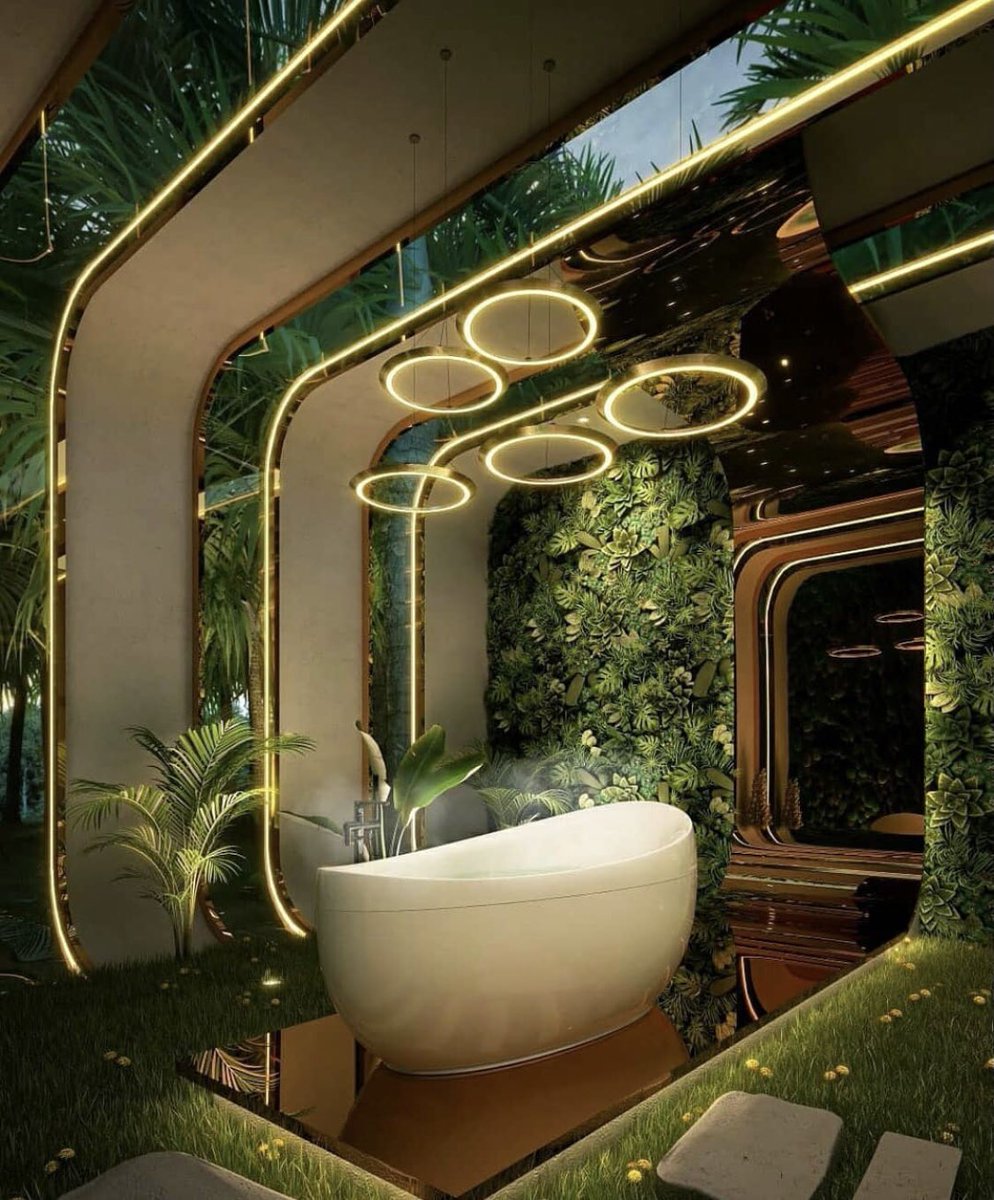 INTERIORPORN1's tweet photo. love the aesthetic of this bathroom https://t.co/3Fn5MtSzO0