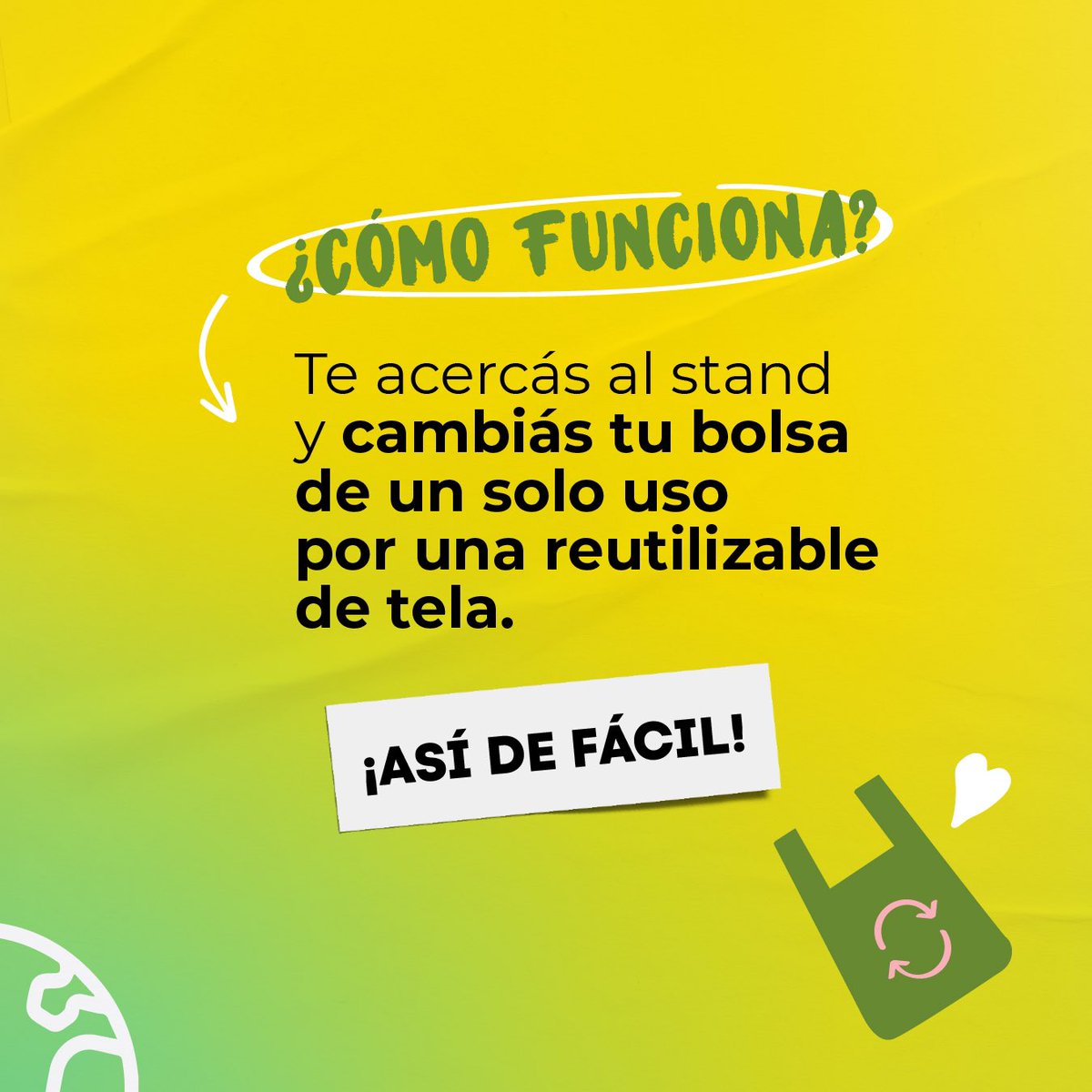 Dot_Baires's tweet photo. ➖Plástico ➕ Practicidad
Vuelve el bolsódromo y la ecuación es perfecta 🙌🏻 ♻️ Nos ayudás a reciclar y te llevás una bolsa de tela, de esas en las que te entran muchas más cosas y son reutilizables
Te esperamos del 23/3 al 2/4 de 14 a 20 hs
#TodoEnDot https://t.co/4LNq84Ziqr