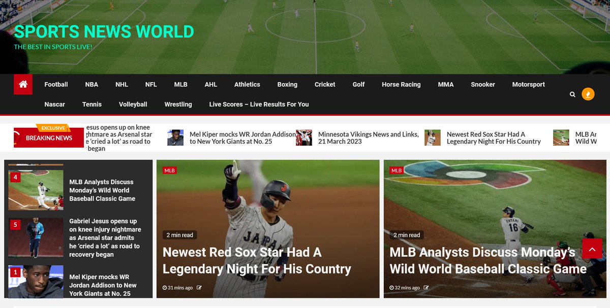 sportsworldinfo's tweet photo. Welcome to https://t.co/7lz0ldbgjS - your one-stop shop for all the latest sports news and information! Stay up to date with the latest scores, stats, and highlights. #SportsLoversUnite #SportsWorldInfo https://t.co/ZPRNz51ehU