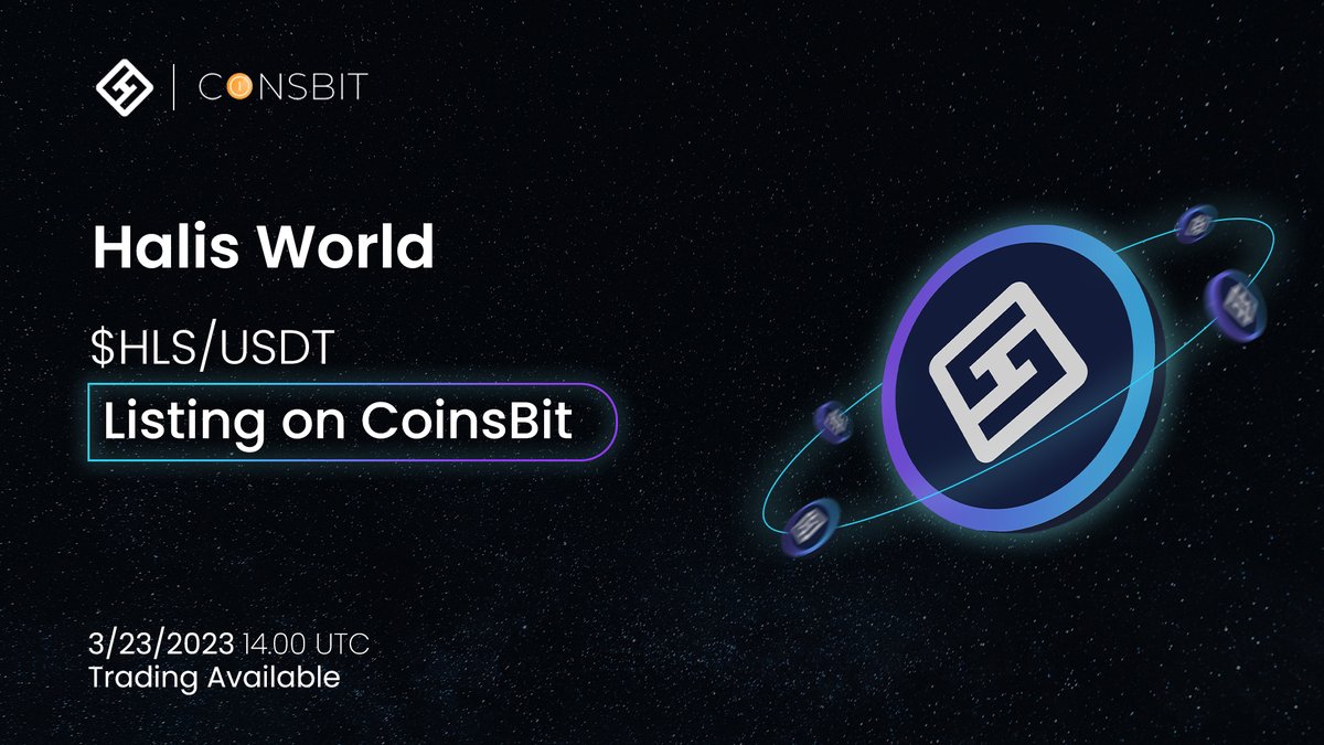 🔥 Don't miss HLS token listing on Coinsbit! 🔥

💥 Dear users, we are glad to inform you that HLS token will be available on Coinsbit on 23.03.2023 at 14:00 UTC! 

#Coinsbit #Listing #HLS