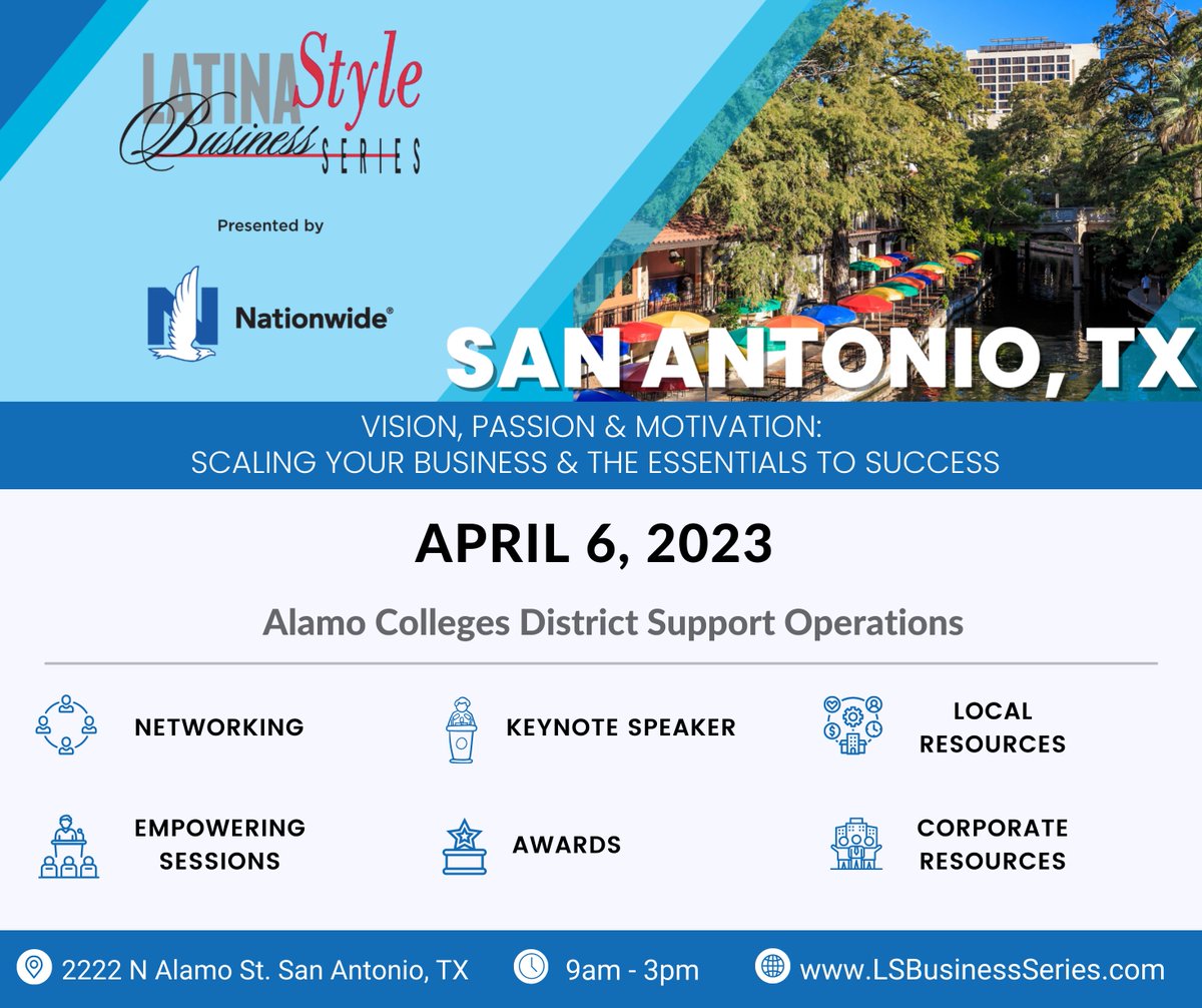 Join your Chamber at the Latina Style Business Series here in #SATX on April 6! Register at ow.ly/7WyE50NovkW