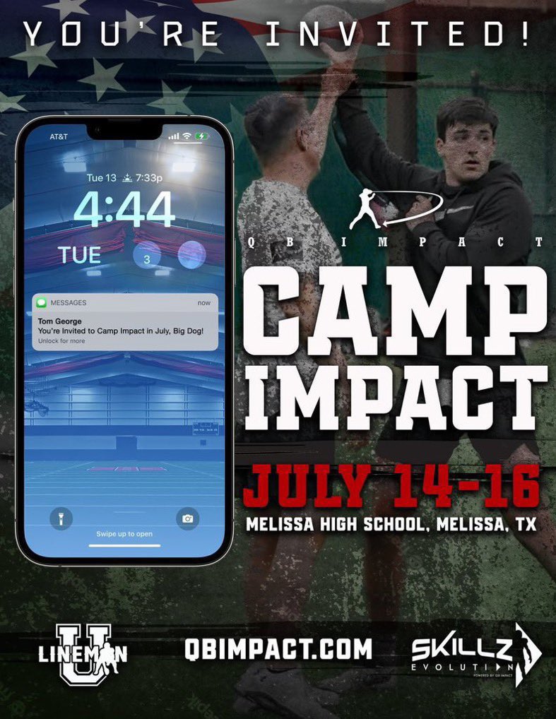 Thank you for the invite <a href="/QBimpact/">QB Impact</a> and <a href="/CoachGeorge5/">Tom George</a>. I appreciate it.