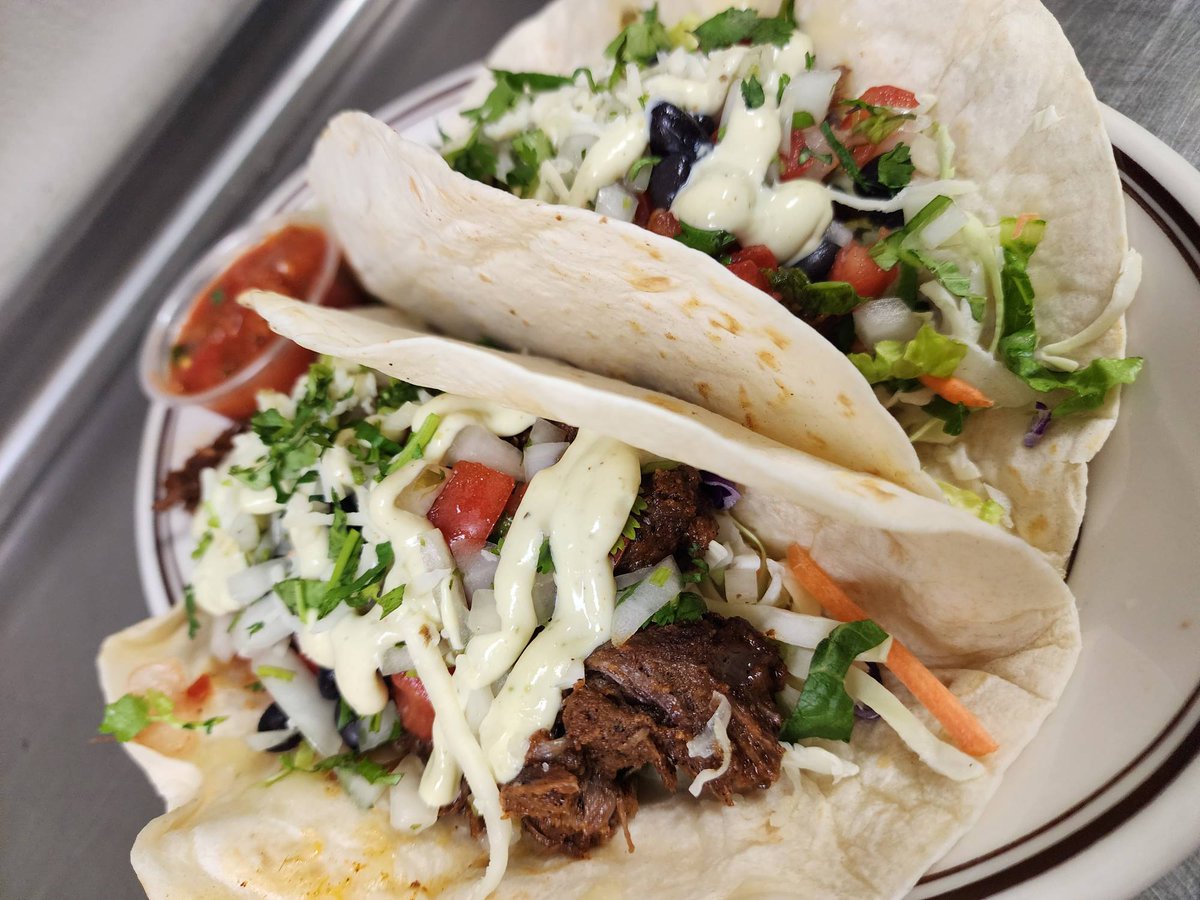 ‼️NEW ITEM‼️
Beef Barbacoa Tacos $15.⁹⁹
👉 Barbacoa, cabbage, romaine, black beans, pico, onion salsa &amp; pepper jack cheese, topped with avocado ranch &amp; fresh cilantro.
Just $11.⁹⁹ on #TacoTuesday!

#CrookedPintMPLS
#lunch #dinner