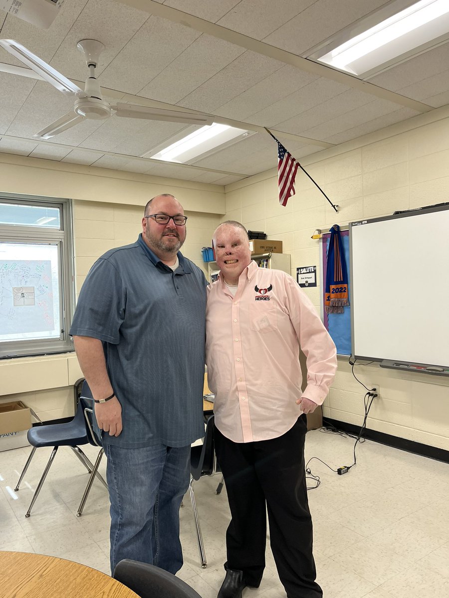 Was great (as always) having <a href="/SweetheartHero/">Sweethearts & Heroes</a> @ EMS today! Never lose H.O.P. E. ! Was incredibly honored to have Rick speak to my ss class later in the day. He answered every question the Ss had openly &amp; honestly. And he has a great sense of humor! #ems #elwoodpride #greatday