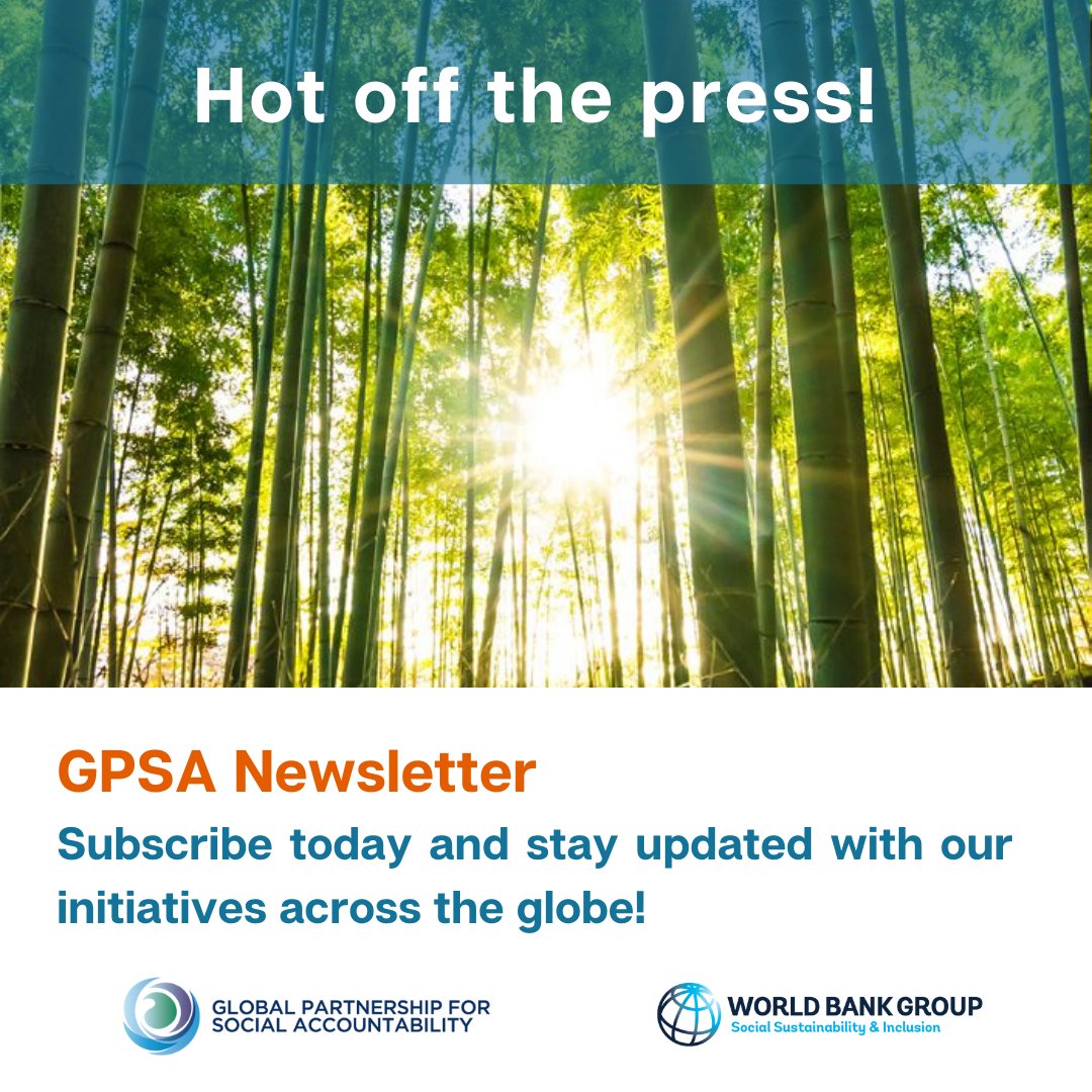 Hot off the press! 🗞 

Want to stay updated with our initiatives across the globe? 

Subscribe to our #newsletter here:  bit.ly/3n7PB9J

#socialaccountability