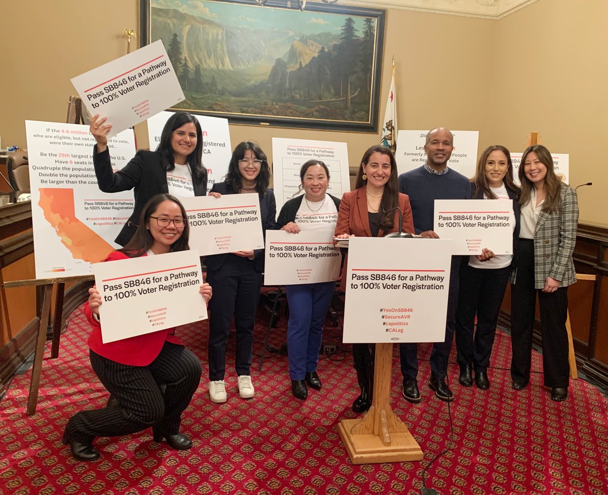 NextGen_Policy's tweet photo. Our Executive Director, Arnold Sowell Jr., urged #CALeg to support #SB846 & #SecureAVR! ✅
Upgrading to a fully automatic voter registration system will remove voting barriers for most of CA's unregistered voters, who are disproportionately young, people of color, or low income. https://t.co/EX7ZAfoJgH