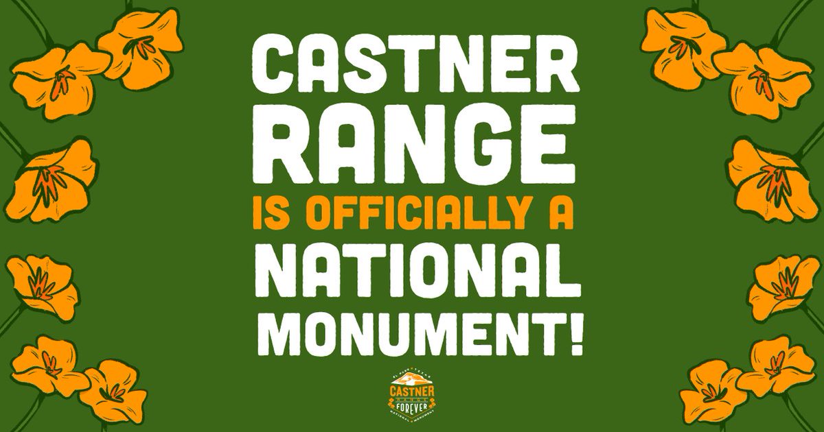 CastnerRangeNM's tweet photo. Thank you @POTUS for declaring #CastnerRange a national monument. By protecting Castner Range, you have helped increase the quality of life in the region and preserved the land. Your support will not be forgotten! #Castner4Ever #NationalMonument #MonumentsForAll https://t.co/c7uyxUJ31L