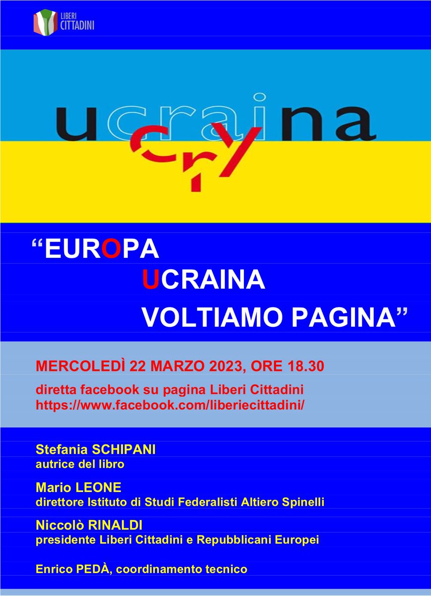 schipstef's tweet photo. Webinar per parlare del mio libro Europa Ucraina: voltiamo pagina 
Domani alle 18,30 https://t.co/wxKkJAj8pP