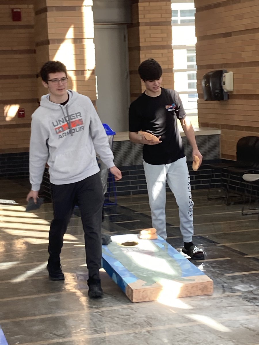 soeder_rita's tweet photo. Wellness Week at PHS sponsored by FCCLA and SADD continues. Today was game day during ice and lunch blocks. We had UNO, checkers, and corn hole! Conversations, smiles, friendly competition, and no screens! https://t.co/ujR6YK1IUs