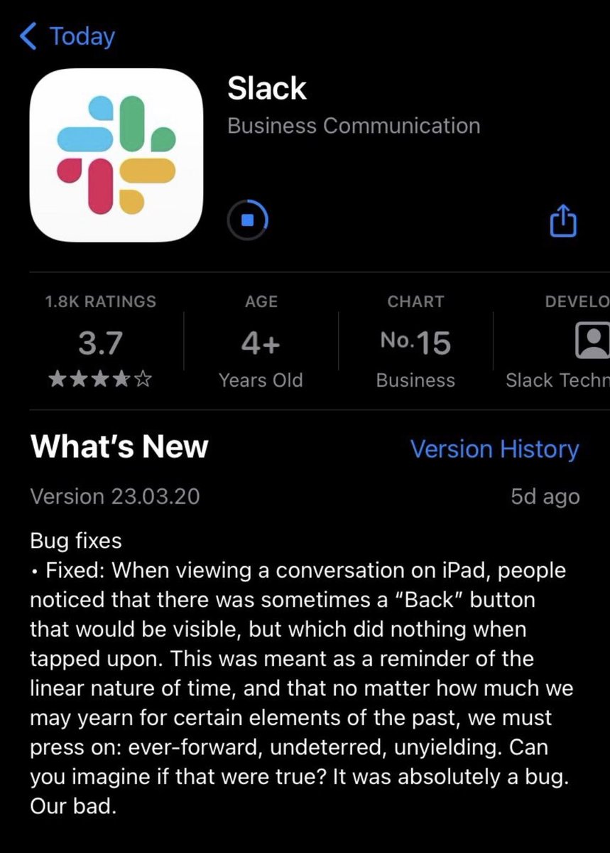 I want to marry Slack’s app update copywriter