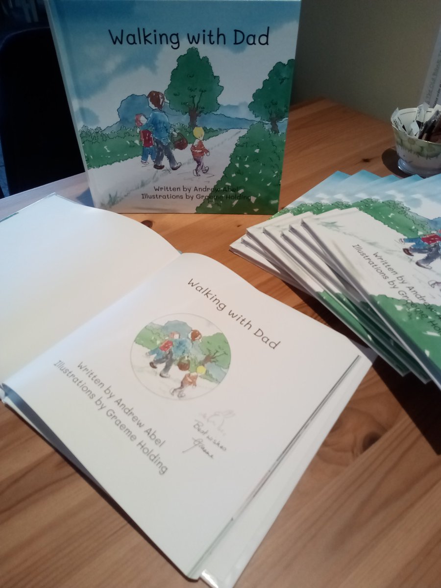 'Walking with Dad'
Book signing at the old bank tea room, Helsby. 
By illustrator Graeme Holding
Lovely tea room, call in for a coffee and a book.

#helsby #helsbyvillage #helsby hill
#picturebooks #WorldPoetryDay2023