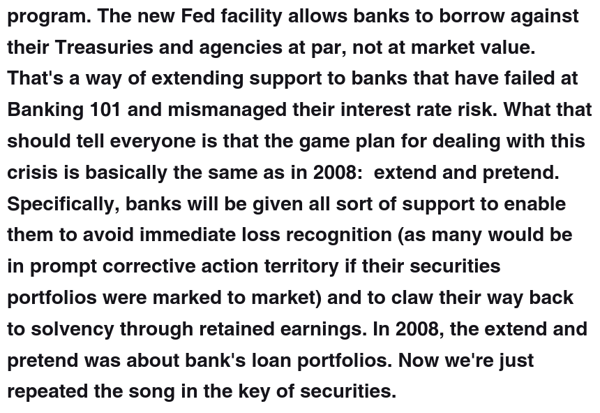 doctorow's tweet photo. The #BankTermFundingProgram is a zombie-bank life-support program
Adam Levitin at @CreditSlips
https://t.co/f3hHJU6Fug https://t.co/coZ0PGjTil