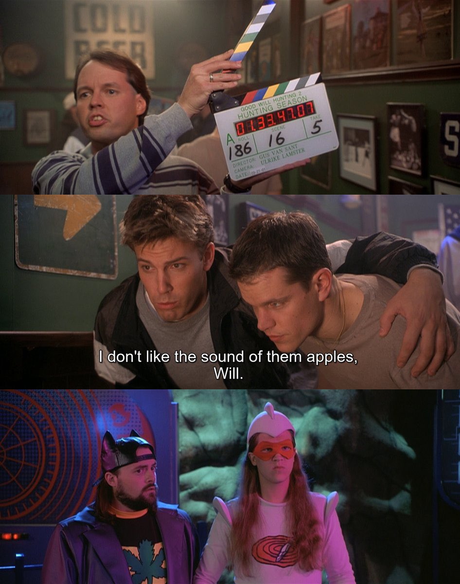 Mar 21st 2001 - #JayAndSilentBob arrived at Miramax Studios to prevent the filming of Bluntman and Chronic. They also interrupted the filming of Good Will Hunting 2: Hunting Season in @ThatKevinSmith's #JayAndSilentBobStrikeBack