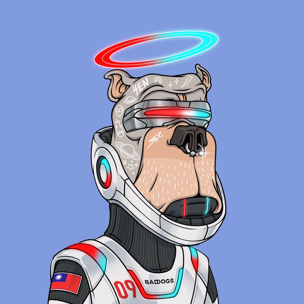 gjinduyun's tweet photo. 🚀 BadDogs Beyond Moon 🌕
THIS BDC ARE BEYOND EVERYTHING @BadDogsCompany art by #13SIX BARK for themselves don’t be SCARED come and PLAY w us join the BadPack
🐳‼️ MASTER strong AF❤️‍🔥
#BDCStrong #BADnotBORED #BDCO 
#NFTs #network #NFTCommmunity https://t.co/skJ1qE2NHQ