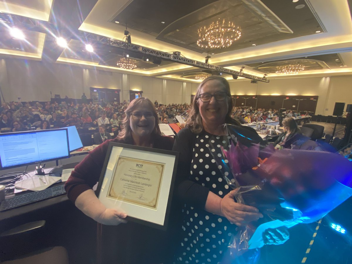 bctf's tweet photo. Huge congrats to our 2023 award winners Catherine Macintosh Lambright, Alexandra Adhikary, Donna Brack, and Annie Ohana. We see the work you do every day for your students, fellow members and the public education system at large. We are so inspired. Thank you. #bced #bctfagm2023 https://t.co/XwCG7gjjmV