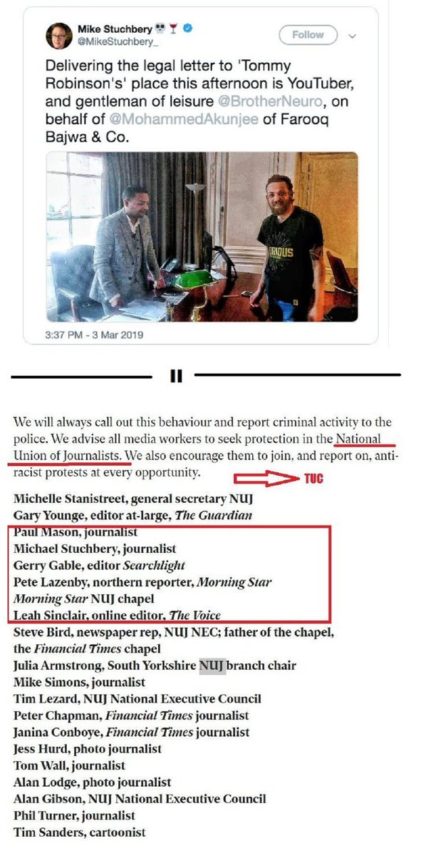Leftwant2bRight's tweet photo. So what's the connection with the #BBC -TUC/NUJ Jeff Brown #HopeNotHate and #TWAFA - quite a few NUJ are BBC employees &amp; activists, like #MattCollins &amp; SWP #NickLowles &amp; Labour &amp; antifa. https://t.co/MMOTp5FSPd