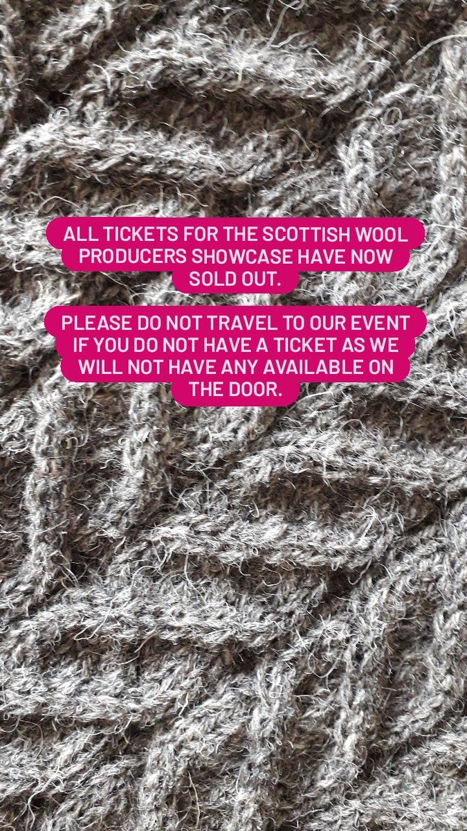 This is the most incredible news.
Thank you everyone.

#ScottishWoolProducersShowcase #ScottishYarnFestival #PerthCityOfCraft