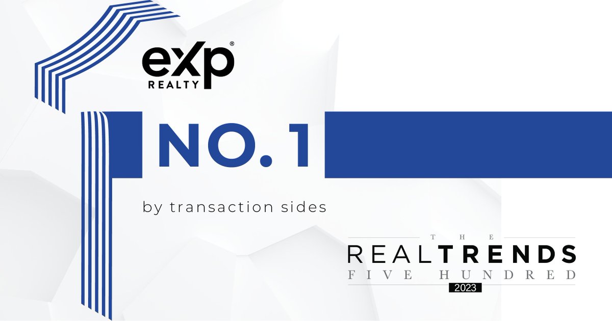 EricCThomas1's tweet image. Breaking News! RealTrends 500 released an early preview of its 2023 rankings and eXp Realty is now No. 1 in transaction sides! 

#eXpProud  #ETSells