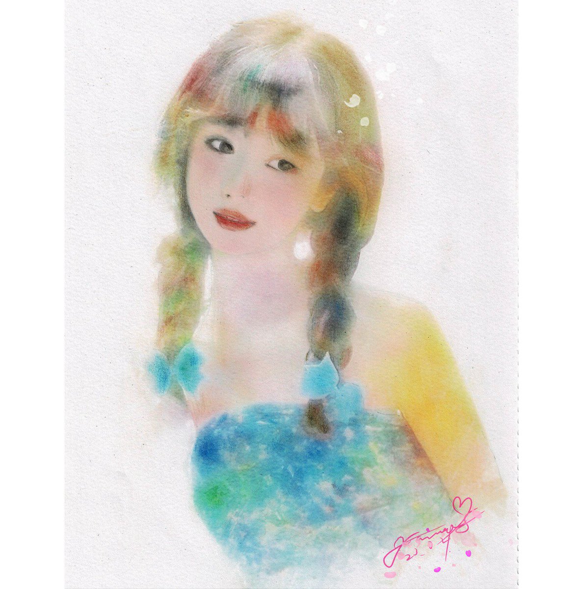 manbou_bibi's tweet photo. 光の中の少女 水彩色鉛筆画
#鉛筆画 #水彩画 #似顔絵 #pencildrawing #drawing #色鉛筆画 #colorpencil #artcomplex #hyperrealism #美人画 #realisticdrawing https://t.co/UdHfTE6gm4