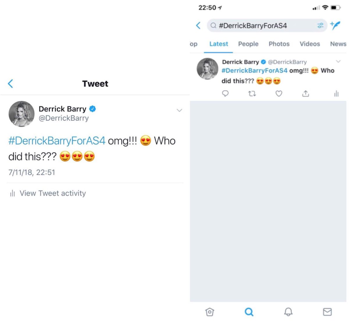 nothing will ever top this!! NOTHING!! #DerrickBarryForAS4