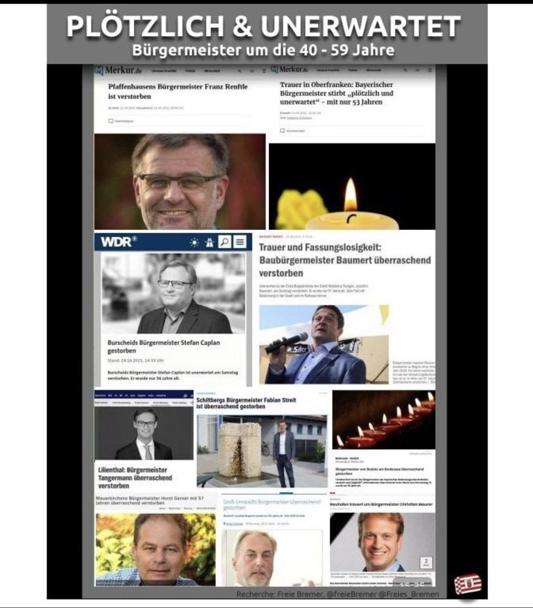 Warum sind eigentlichen die Geimpften und Impffanatiker plötzlich alle so still und hetzen nicht mehr wie gewohnt gegen uns Ungegeimpften. Könnte es daran liegen weil wir nicht plötzlich und unerwartet ins Gras beißen??