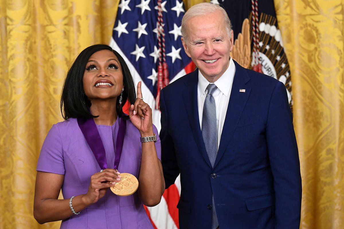 Saul Loeb (@saulloeb) on Twitter photo US President Joe Biden awards the 2021 National Medal of Arts to <a href="/OfficialJLD/">Julia Louis-Dreyfus</a> <a href="/springsteen/">Bruce Springsteen</a> and <a href="/mindykaling/">Mindy Kaling</a> during a ceremony in the East Room of the White House. <a href="/AFPphoto/">AFP Photo</a> US President Joe Biden awards the 2021 National Medal of Arts to <a href="/OfficialJLD/">Julia Louis-Dreyfus</a> <a href="/springsteen/">Bruce Springsteen</a> and <a href="/mindykaling/">Mindy Kaling</a> during a ceremony in the East Room of the White House. <a href="/AFPphoto/">AFP Photo</a>