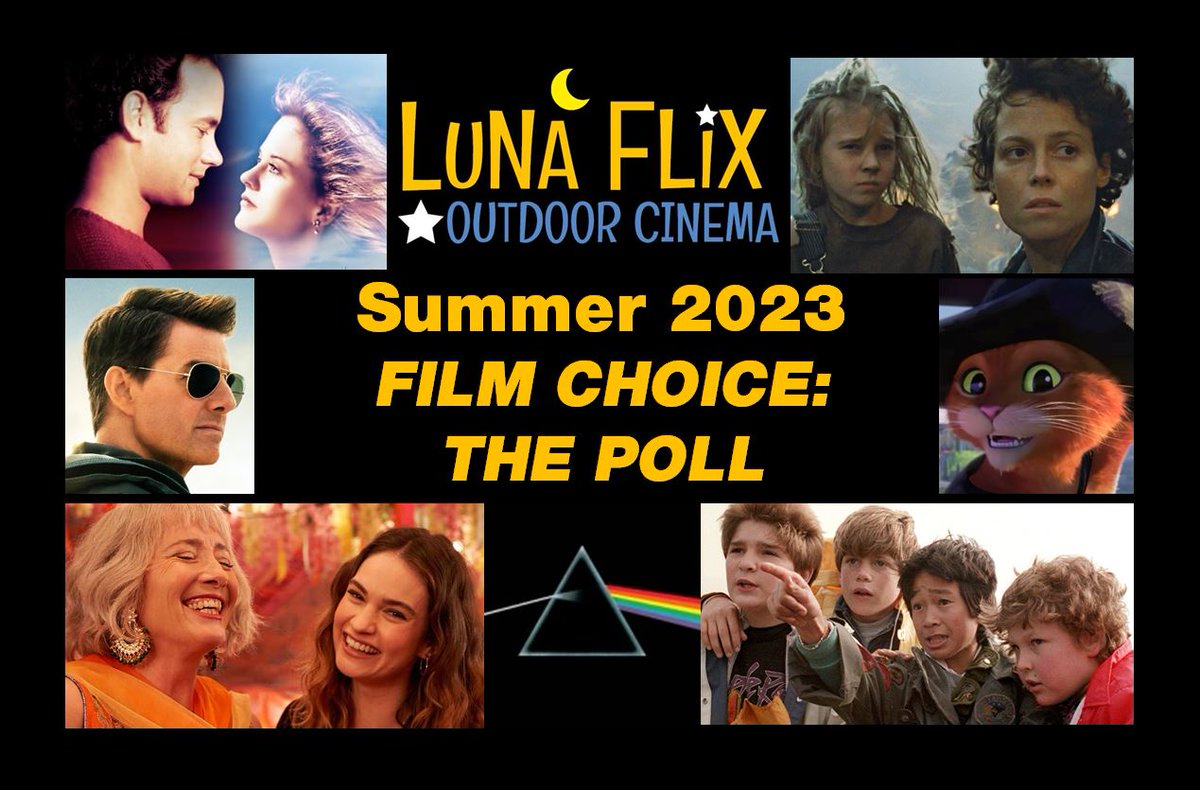 GET YOUR VOTES IN! - This summer, there will be 8 shows only at Finedon's Tower Field. Here is your chance to advise what to screen. Simply vote now -  link below - Thanks &amp; see you in August!
POLL HERE:
take.quiz-maker.com/poll4748312x94…