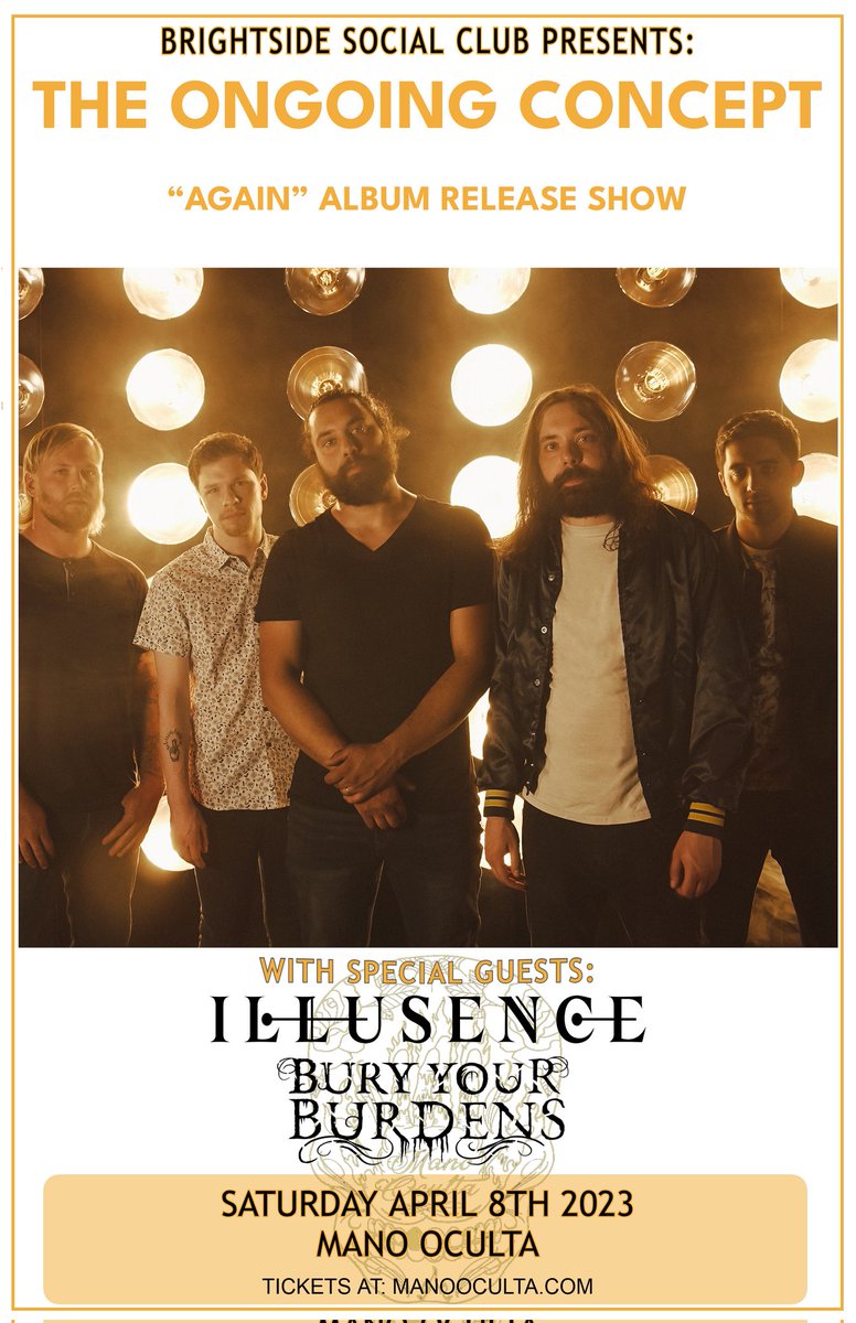 We are back in portland 4/8 with <a href="/ongoingconcept/">The Ongoing Concept</a>  to celebrate their new album! Show's at 8! Come get jiggy!